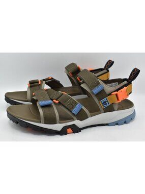 Timberland Mens Size 12 Garrison Trail Strap Brown Grey Open Toe Sandals Shoes